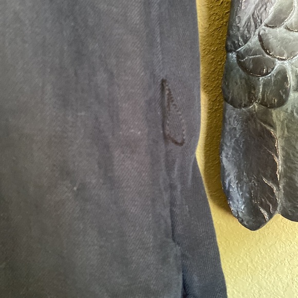 Gap Long Black Denim Button Down Coat - Picture 5 of 11